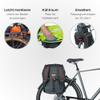 Basil Miles Tarpaulin Bicycle Daypack, 17L, Black Orange view 2