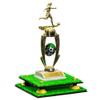 Better Display Cases Turf Large Trophy Pedestal Stand or Base with Yellow Risers - 8.75" X 7.75" (A006, V21) view 1