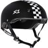 S1 Lifer Helmet for Skateboarding, BMX, and Roller Skating - EPS Fusion Foam, CPSC & ASTM Certified - Black Matte w/Checkers XX-Large (23") view 1
