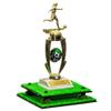 Better Display Cases Turf Large Trophy Pedestal Stand or Base with Green Risers - 8.75" X 7.75" (A006, V21) view 1