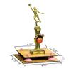 Better Display Cases Simulated Wood Large Trophy Pedestal Stand or Base with Pink Risers - 8.75" X 7.75" (A006, V21) view 2