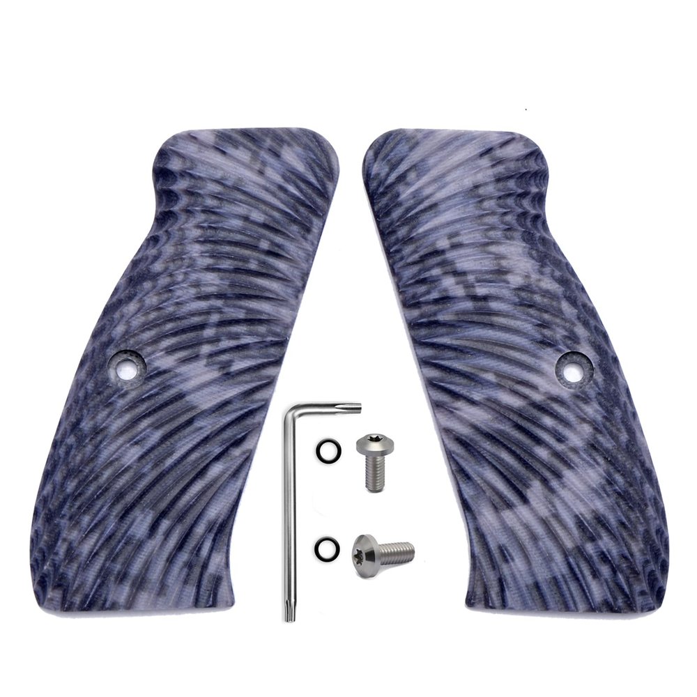 Guuun G10 CZ Grips for CZ 75 Custom Full Size SP-01 Grips Sunburst Texture - Camo