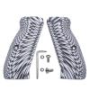 Guuun G10 CZ Grips for CZ 75 Full Size SP-01, Sunburst Texture - White/Black view 1