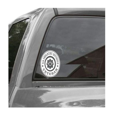 Edward & Co Sticker 9th Infantry Division Veteran Roundel Decal United States Army Military for Car Truck Window Laptop Bumper US Flag 4.0 x 4.0 in (Red)