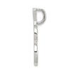 Bonyak Jewelry Sterling Silver Polished & Textured Letter B Initial Chain Slide Timeles view 2