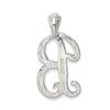 Bonyak Jewelry Sterling Silver Polished & Textured Letter B Initial Chain Slide Timeles view 4