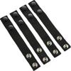 Perfect Fit Shield Wallets 1 Inch Nylon Duty Belt Keepers with Black Snaps for 2 1/4 inch Wide Belts (Pack of 4) Nylon and Black Double snap view 1
