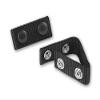 Perfect Fit Shield Wallets 1 Inch Nylon Duty Belt Keepers with Black Snaps for 2 1/4 inch Wide Belts (Pack of 4) Nylon and Black Double snap view 3