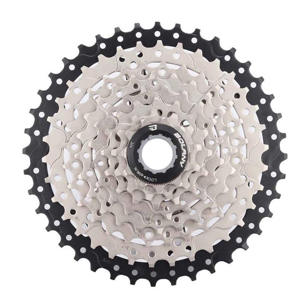 Bolany Bike Cassettes,8/9/10 Speed Freewheel Gear Ratio 11-25T 11-40T 11-42T 11-46T 11-50T Bicycle Sprocket Silver&Black Carbon Steel for Shimano Sram (8S 11-40T Silver&Black)