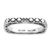 Bonyak Jewelry Sterling Silver Stackable Expressions Polished Antiqued Square Ring, Size 8 view 1