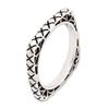 Bonyak Jewelry Sterling Silver Stackable Expressions Polished Antiqued Square Ring, Size 8 view 3