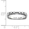 Bonyak Jewelry Sterling Silver Stackable Expressions Polished Antiqued Square Ring, Size 8 view 4