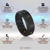 Dookeh Breathable Mens Silicone Wedding Rings, Rubber Ring Bands For Men, Black Blue Camo Engagement Band, Best for Workout, 1-4-7 Pack (A-Black, 7) view 4