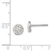 Sterling Silver Polished Celtic Knot Post Earrings Unique view 3