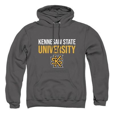 Kennesaw State University Official Stacked Unisex Adult Pull-Over Hoodie, Charcoal, 3X-Large