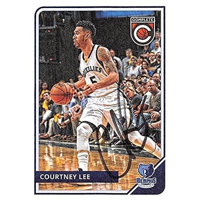 Autograph Warehouse 444505 Courtney Lee Autographed Basketball Card 2015 Panini Complete No. 60 for Memphis Grizzlies