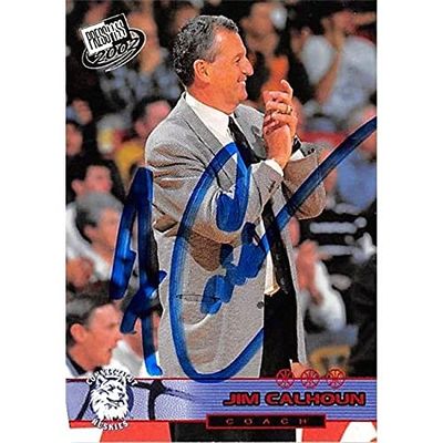 Autograph Warehouse 366542 Jim Calhoun Autographed Basketball Card - 2003 Press Pass T35