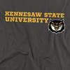 Kennesaw State University Official Institutional Block Text Unisex Adult T-Shirt, Charcoal, 3X-Large view 2