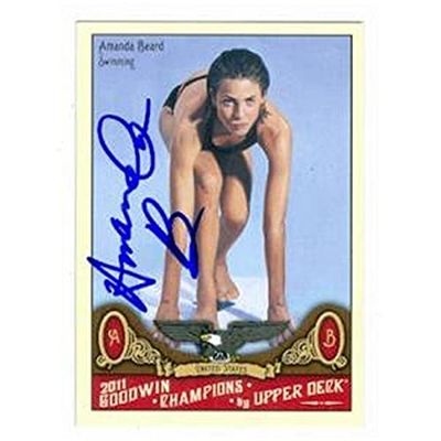 Autograph Warehouse 398664 Amanda Beard Autographed Trading Card - USA Olympic Swimmer University of Arizona Wildcats 2011 Upper Deck Goodwin Champions No.62
