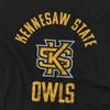 Kennesaw State University Official Owls Large Unisex Adult T-Shirt, Black, 3X-Large view 2