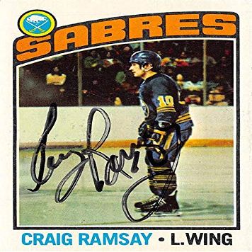Sports Memorabilia Autograph Warehouse 571528 Buffalo Sabres Craig Ramsey Autographed Hockey Card - 1976 Topps No.78