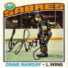 Sports Memorabilia Autograph Warehouse 571528 Buffalo Sabres Craig Ramsey Autographed Hockey Card - 1976 Topps No.78 view 1