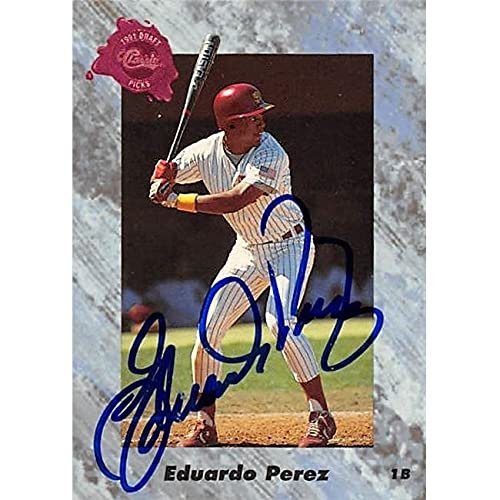 Autograph Warehouse 377029 Eduardo Perez Autographed Baseball Card - Florida State Seminoles 1991 Classic Draft Picks Rookie No.63