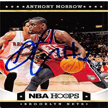 Autograph Warehouse 444520 Anthony Morrow Autographed Basketball Card 2012 Panini Hoops No. 11 for Brooklyn Nets