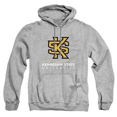 Kennesaw State University Official Logo Unisex Adult Pull-Over Hoodie, Athletic Heather, Medium