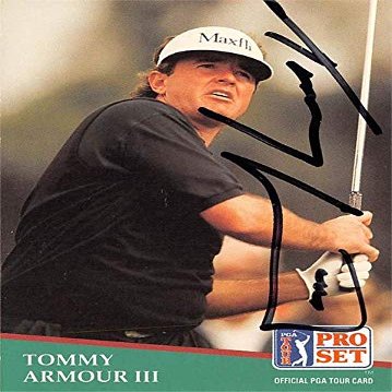 Autograph Warehouse 571513 Golf, PGA University of New Mexico & SC Tommy Armour Autographed Trading Card - 1991 Pro Set No.180