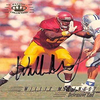 Autograph Warehouse 571420 USC Trojans, Patriots Willie Mcginest Autographed Football Card - 1994 Pacific No.439