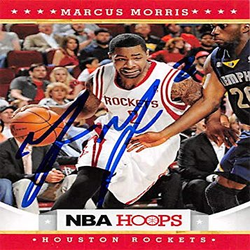 Autograph Warehouse 388516 Marcus Morris Autographed Basketball Card - Houston Rockets 2012 Panini Hoops No.235