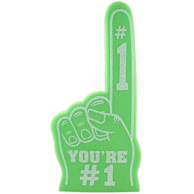 Giant Foam Finger 18 Inch- You're Number 1 Foam Hand for All Occasions - Cheerleading for Sports - Exciting Vibrant Colors use as Celebration Pom Poms- Great for Sports Events Games School Business