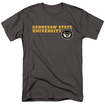 Kennesaw State University Official Institutional Block Text Unisex Adult T-Shirt, Charcoal, 5X-Large