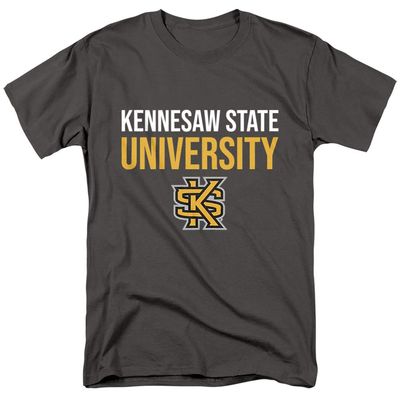 Kennesaw State University Official Stacked Unisex Adult T-Shirt, Charcoal, 5X-Large