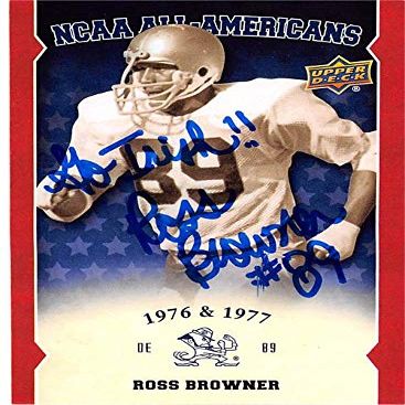 Sports Memorabilia Autograph Warehouse 571886 University Notre Dame Fighting Irish Ross Browner Autographed Football Card - 2013 Upper Deck No.AARB All Americans