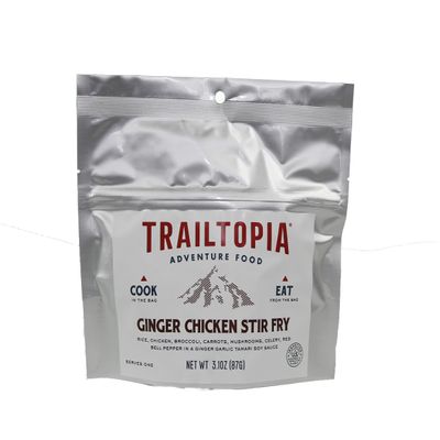 Trailtopia Hearty Ginger Chicken Stir Fry- Freeze Dried Hiking Dinner | Delicious Taste | Quick & Easy Prep | Lightweight | Perfect for Camping & Backpacking | High Energy Meals for Outdoor Adventures