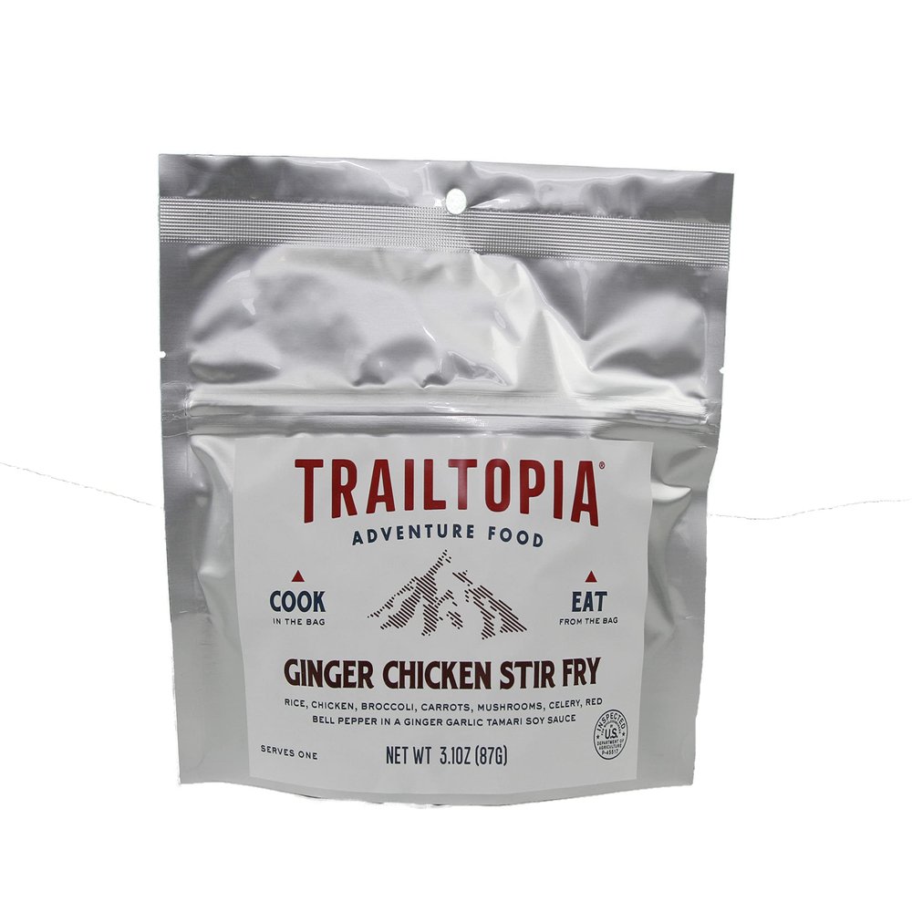 Trailtopia Hearty Ginger Chicken Stir Fry- Freeze Dried Hiking Dinner | Delicious Taste | Quick & Easy Prep | Lightweight | Perfect for Camping & Backpacking | High Energy Meals for Outdoor Adventures