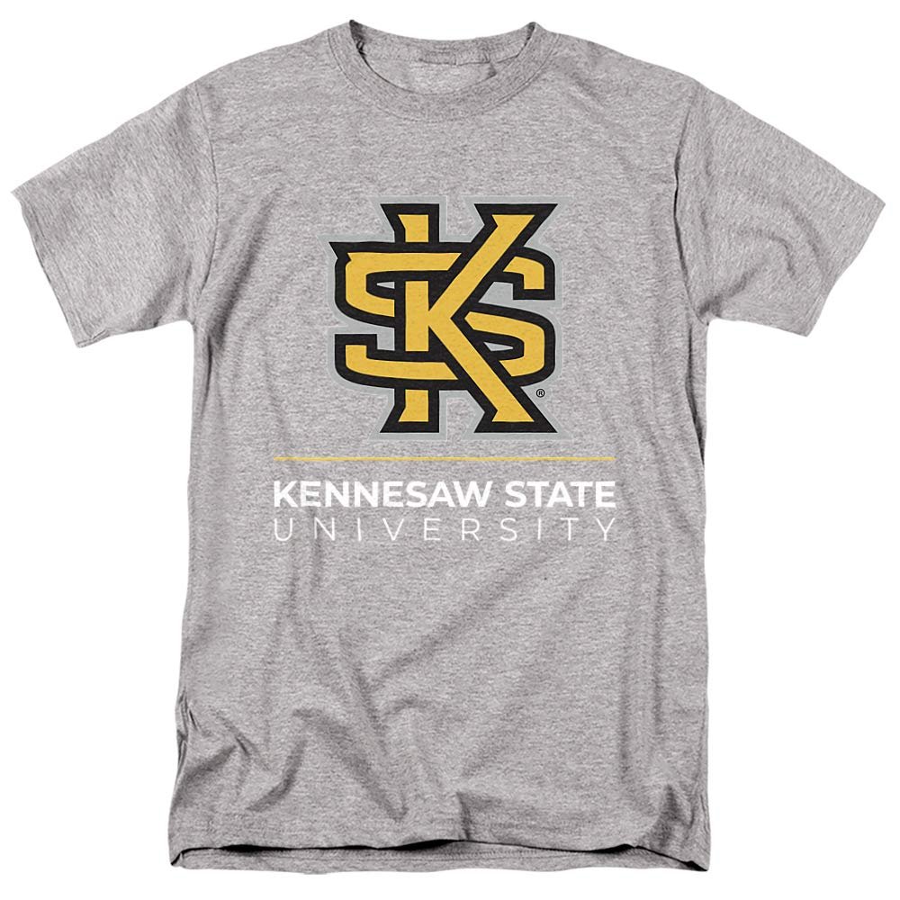 Kennesaw State University Official Logo Unisex Adult T-Shirt, Athletic Heather, 4X-Large