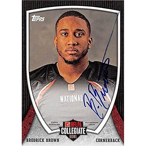 Autograph Warehouse 388543 Brodrick Brown Autographed Football Card - Oklahoma State Cowboys 2013 Topps Collegiate Bowl No. 72 Rookie
