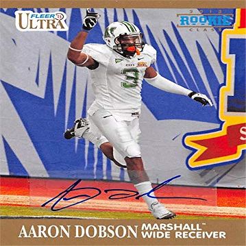Sports Memorabilia Autograph Warehouse 571376 Marshall Thundering Herd Aaron Dobson Autographed Football Card - 2013 Fleer Ultra Rookie No.71