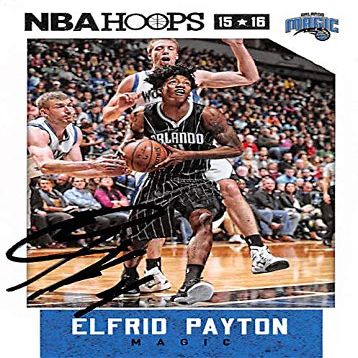 Autograph Warehouse 388444 Elfrid Payton Autographed Basketball Card - Orlando Magic 2015 Panini Hoops No.229