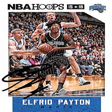 Autograph Warehouse 388444 Elfrid Payton Autographed Basketball Card - Orlando Magic 2015 Panini Hoops No.229