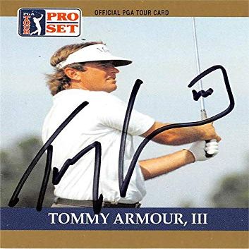 Autograph Warehouse 571510 Golf, PGA University of New Mexico & SC Tommy Armour Autographed Trading Card - 1990 Pro Set No.3