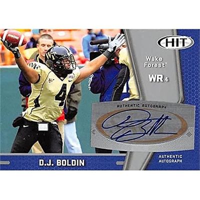 Autograph Warehouse 377988 D.J. Boldin Autographed Football Card - Wake Forest Deamon Deacons 2009 SAGE HIT No.A4 Rookie