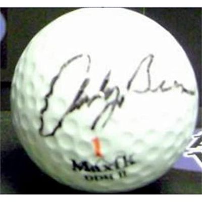 Autograph Warehouse 388189 Andy Bean Autographed Golf Ball with Display Cube - PGA Golfer University of Florida Gators