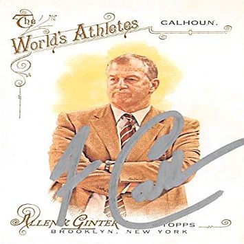 Autograph Warehouse 366553 Jim Calhoun Autographed Basketball Card - University of Connecticut Huskies UCONN Coach NCAA 2014 Allen Ginters No.259 Silver