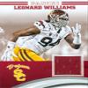 Autograph Warehouse 571774 USC Trojans Leonard Williams Player Worn Jersey Patch Football Card - 2015 Panini Team Collection No.LW-USC view 1