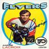 Sports Memorabilia Autograph Warehouse 377283 Andre Lacroix Autographed Hockey Card - Philadelphia Flyers 1971 Topps No.33 view 1