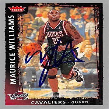 Autograph Warehouse 444508 Maurice Williams Autographed Basketball Card 2009 Fleer No. 28 for Milwaukee Bucks